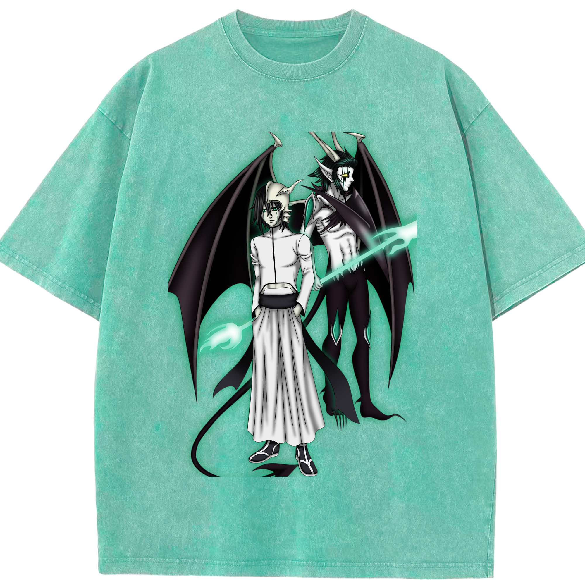 （画像用） ブリーチ ウルキオラ·シファー BLEACH Ulquiorra cifer 綿100% ヴィンテージ風 半袖Tシャツ（フロントプリント）